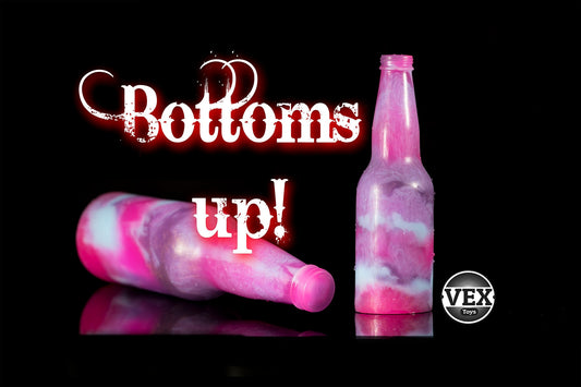 Silicone Beer Bottle Sex Toy. BOTTOMS UP