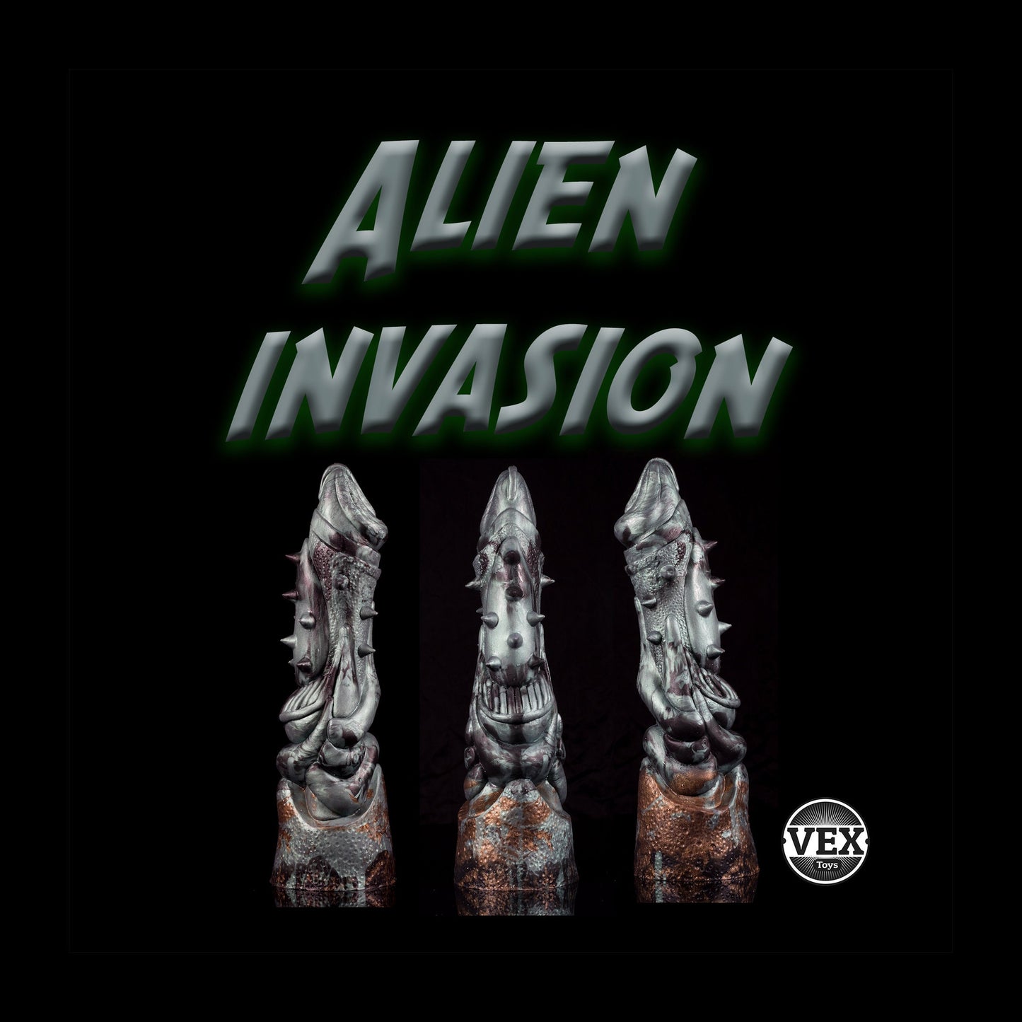 Fantasy Dildo | ALIEN INVASION | 100% Body Safe Platinum Silicone Dildo