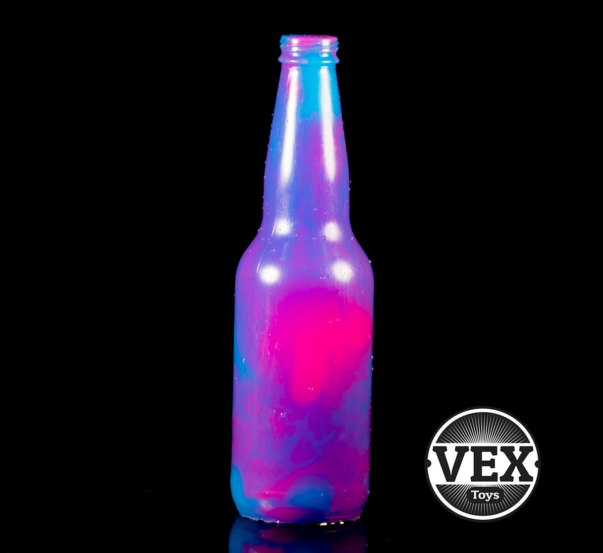 Beer Bottle Sex Toy Platinum Silicone BOTTOMS UP