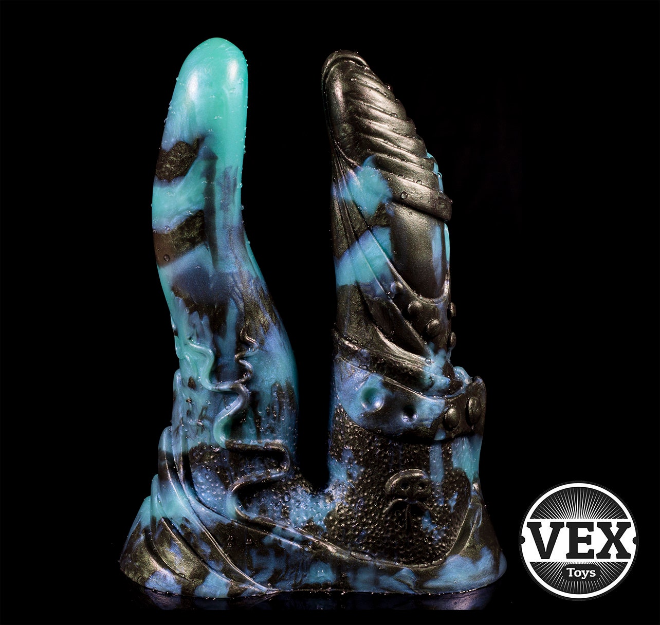 DOUBLE TROUBLE | Double  Penetration Dildo Platinum Silicone Sex Toy.