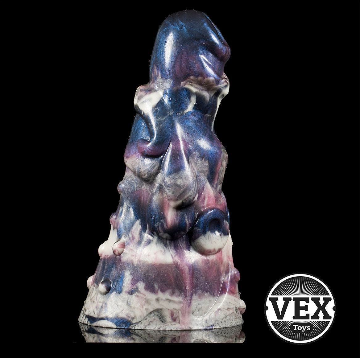 Fantasy Dildo Knot Dildo Platinum Silicone Sex Toy | HOODED MAMMOTH