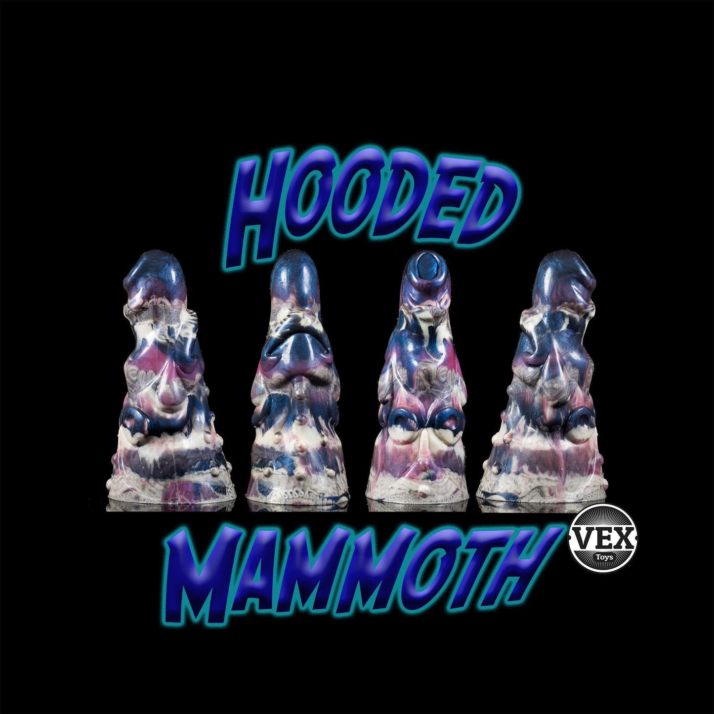 Fantasy Dildo Knot Dildo Platinum Silicone Sex Toy | HOODED MAMMOTH