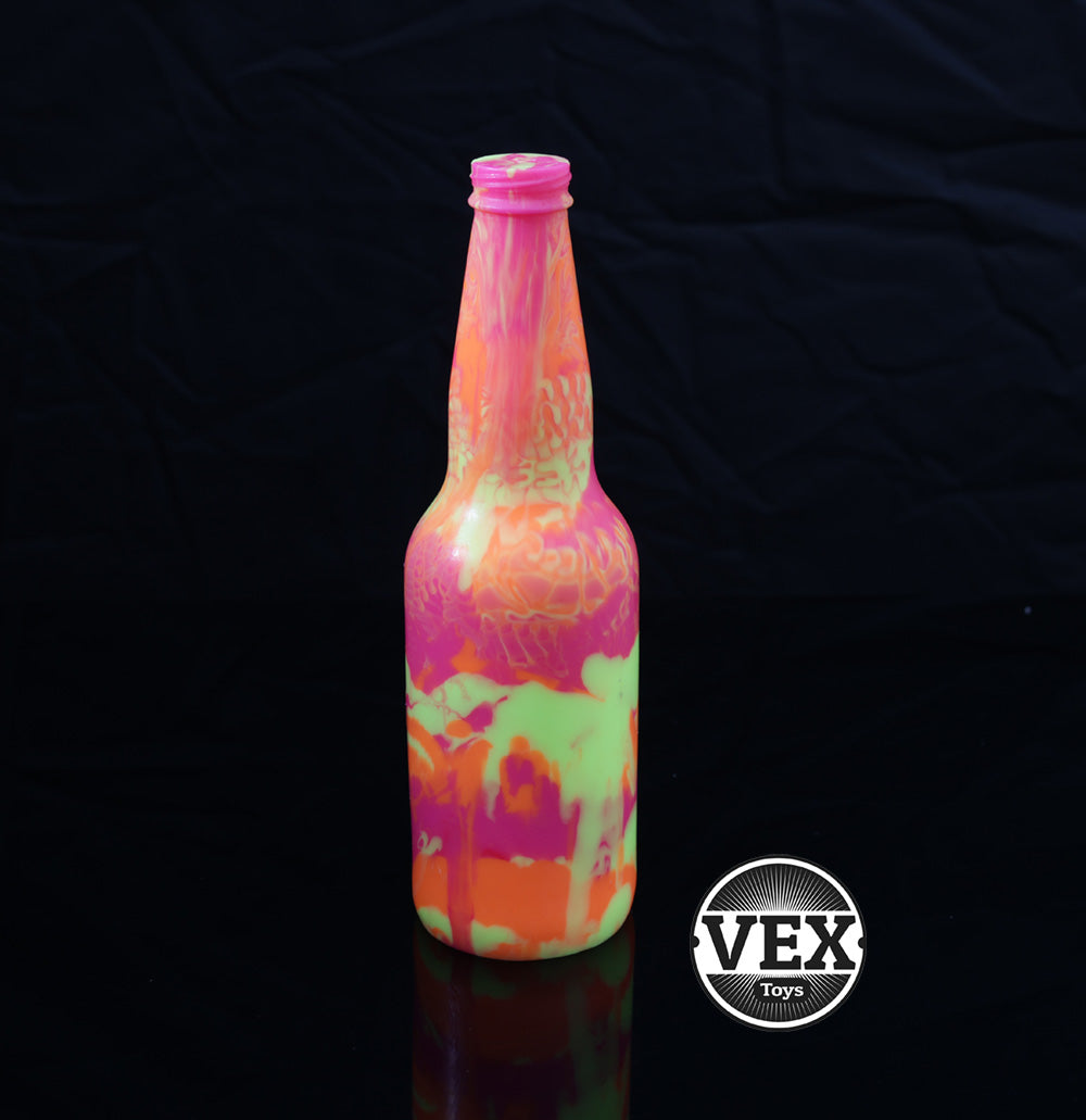 Beer Bottle Sex Toy Platinum Silicone BOTTOMS UP